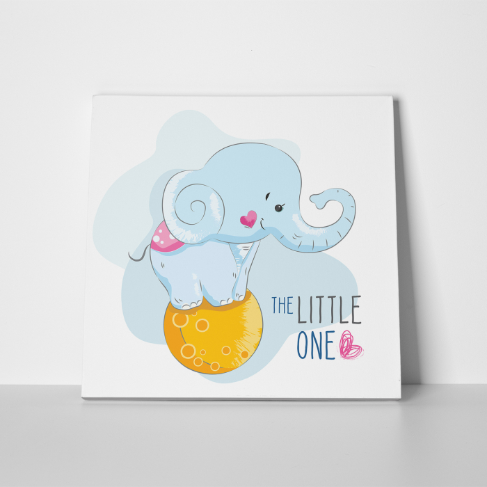 Tablou canvas cu desene pentru camera copiilor, Micul elefant s-a cocotat pe luna [2]
