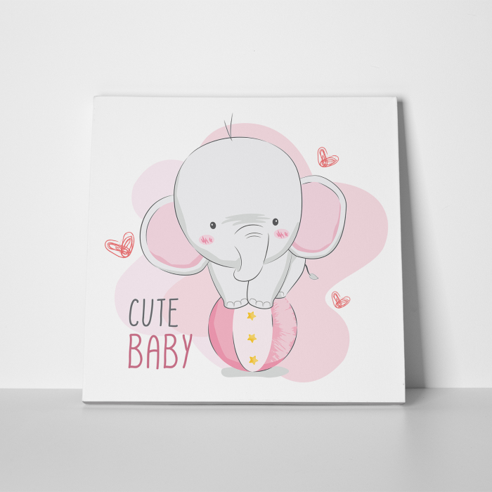 Tablou canvas cu desene pentru camera copiilor, Elefantelul la circ [2]