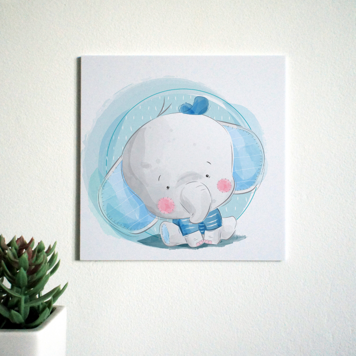 Tablou canvas cu desene pentru camera copiilor, Baietelul elefant [3]