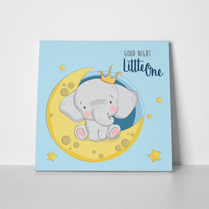 Tablou canvas cu desene pentru camera copiilor, Micul print elefant [2]