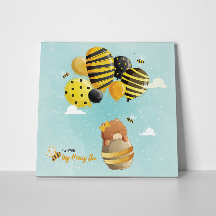 Tablou canvas cu desene pentru camera copiilor, My honey Bee [2]