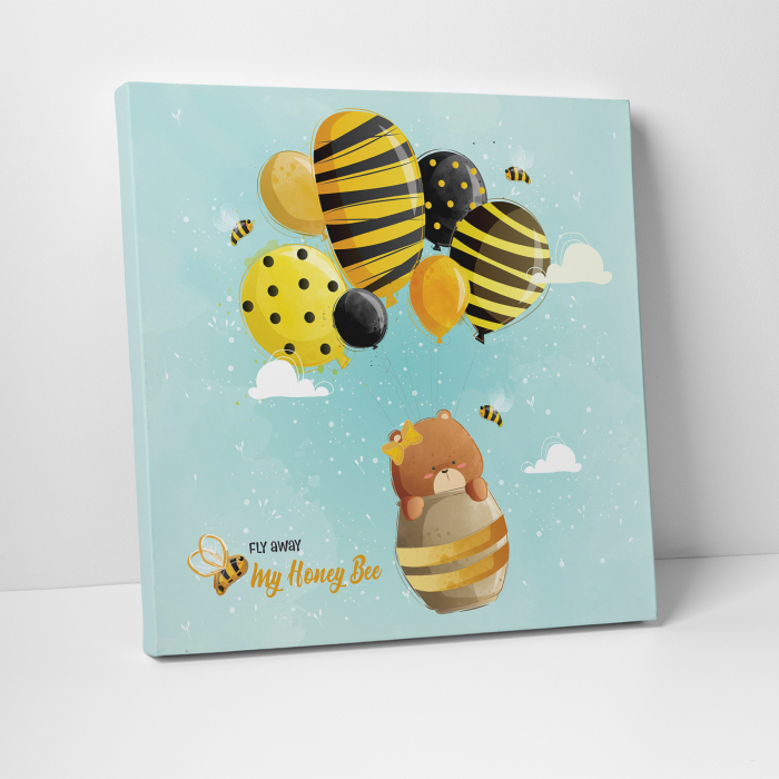Tablou canvas cu desene pentru camera copiilor, My honey Bee [3]