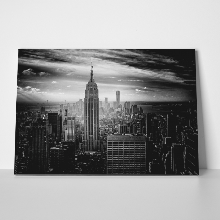 Tablou canvas destinatii faimoase, Empire State Building Black&White [3]