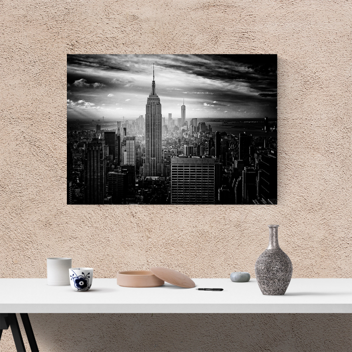 Tablou canvas destinatii faimoase, Empire State Building Black&White [4]