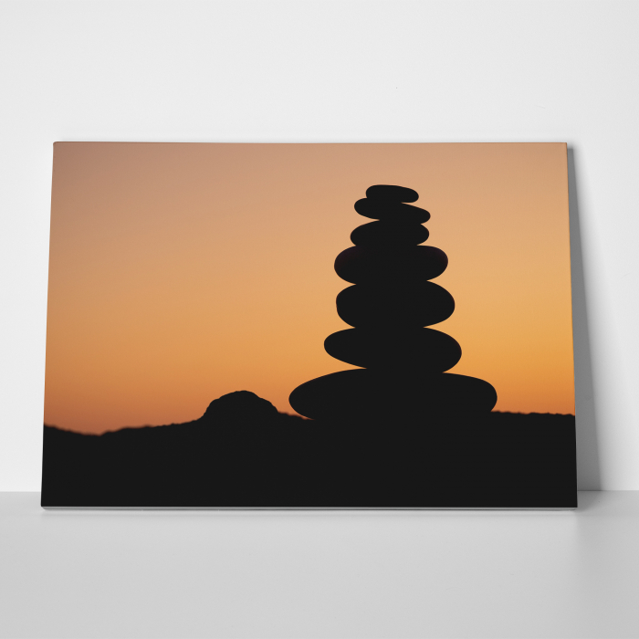 Tablou canvas Feng Shui, motiv oriental, Sunset Stones [2]