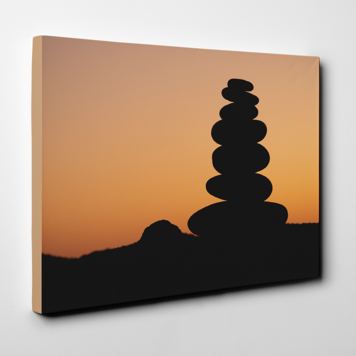 Tablou canvas Feng Shui, motiv oriental, Sunset Stones [3]