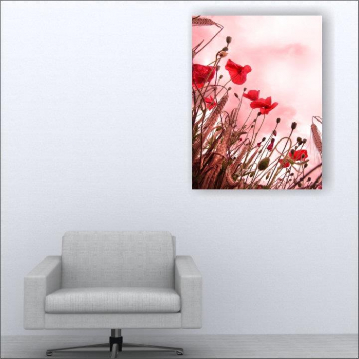 Tablou canvas floral, Pink and Poppies [2]