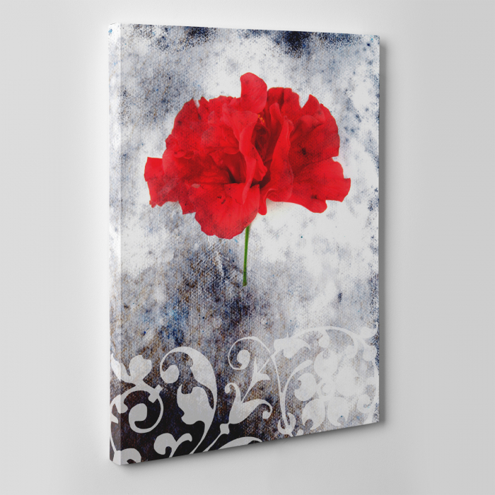 Tablou canvas floral, Single Red [4]