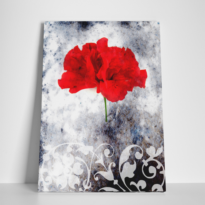 Tablou canvas floral, Single Red [3]