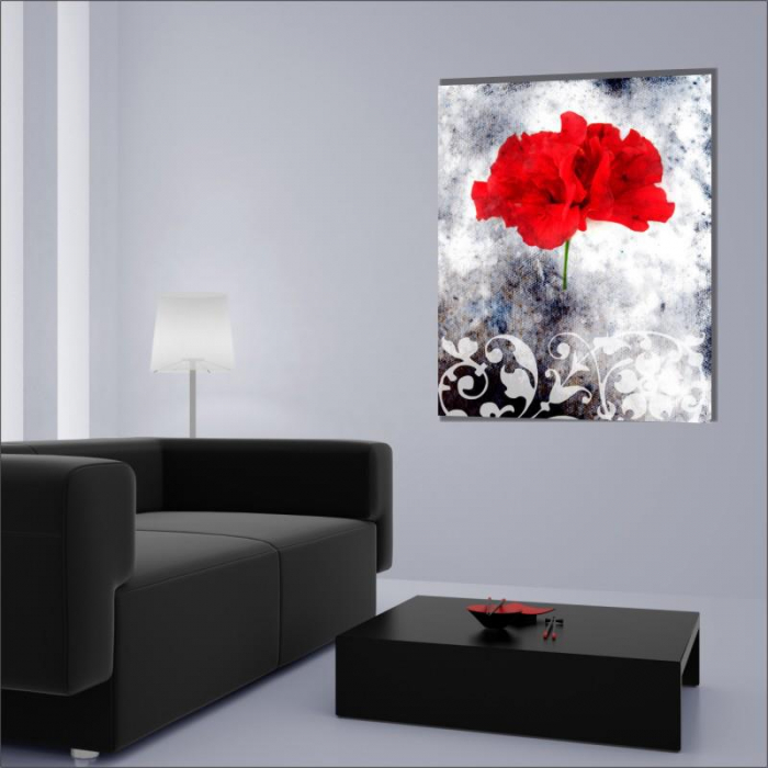 Tablou canvas floral, Single Red [2]