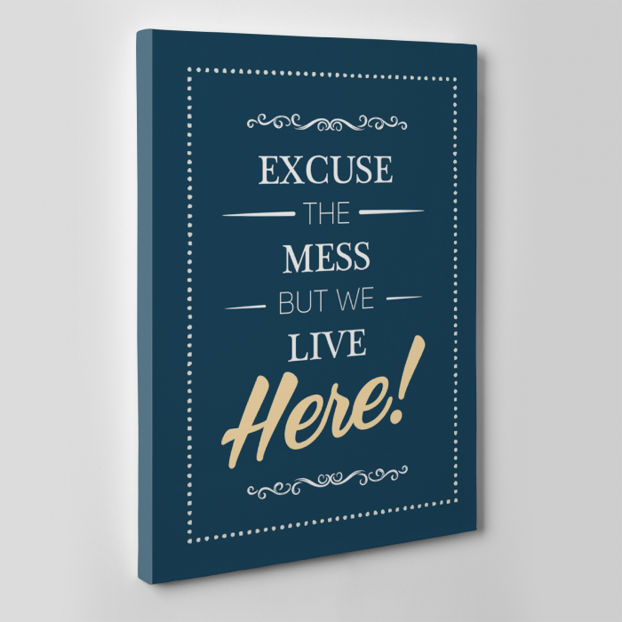 Tablou canvas motivational, Excuse the Mess [2]