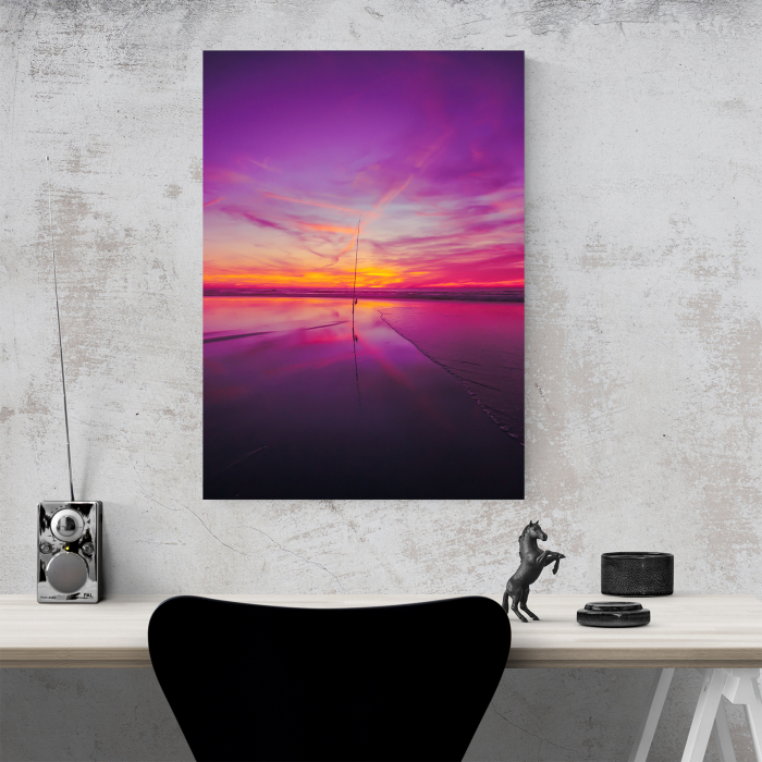 Tablou canvas natura, Apus de soare la pescuit [4]