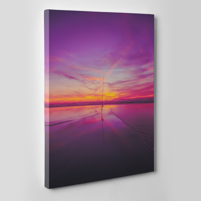 Tablou canvas natura, Apus de soare la pescuit [2]