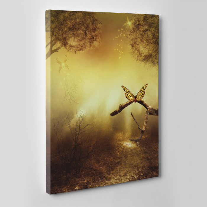 Tablou canvas natura, Gold Butterfly [2]