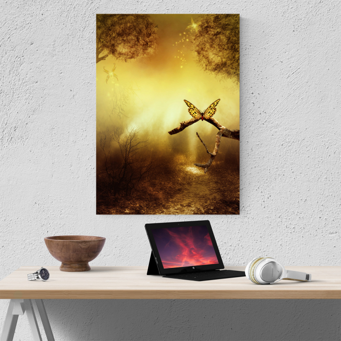 Tablou canvas natura, Gold Butterfly [4]