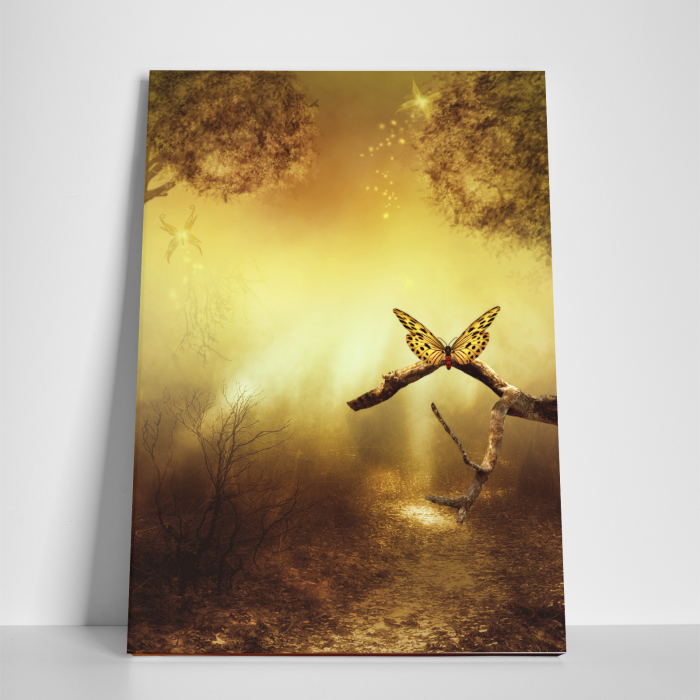 Tablou canvas natura, Gold Butterfly [3]