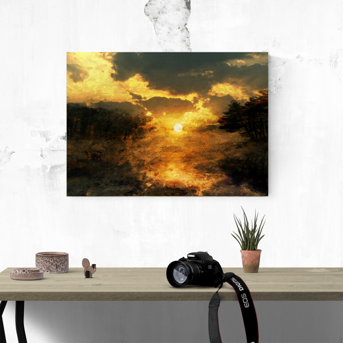 Tablou canvas natura, Grunge Sunset [4]