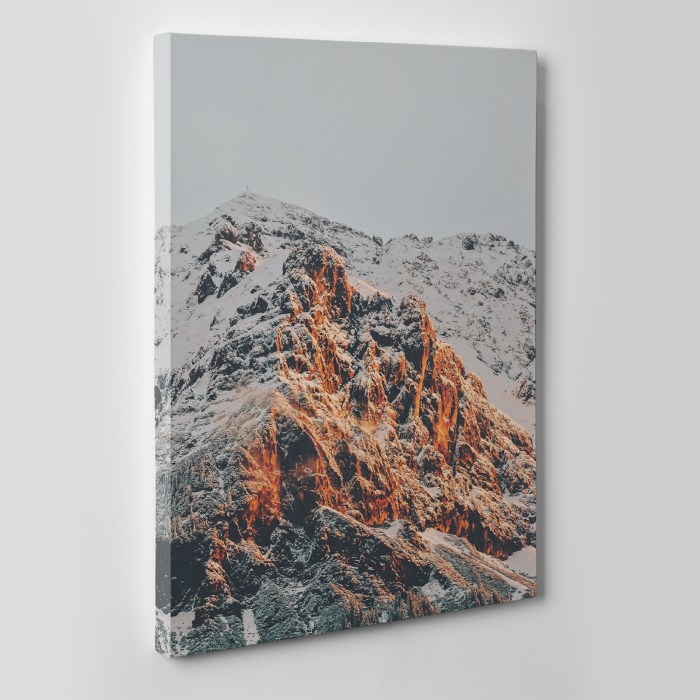 Tablou canvas natura, Varf de munte inzapezit [2]