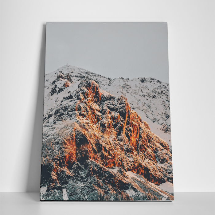 Tablou canvas natura, Varf de munte inzapezit [3]