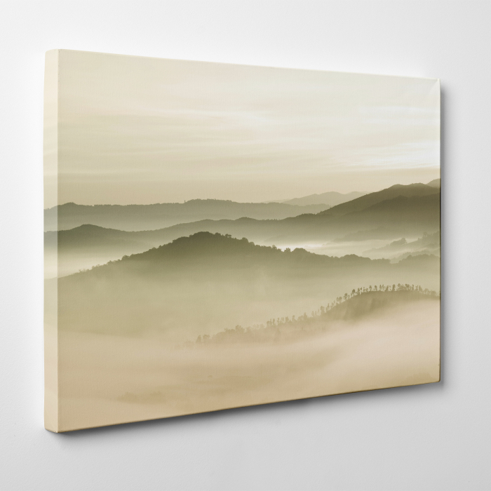 Tablou canvas, peisaj natura, Ceata peste dealuri [3]