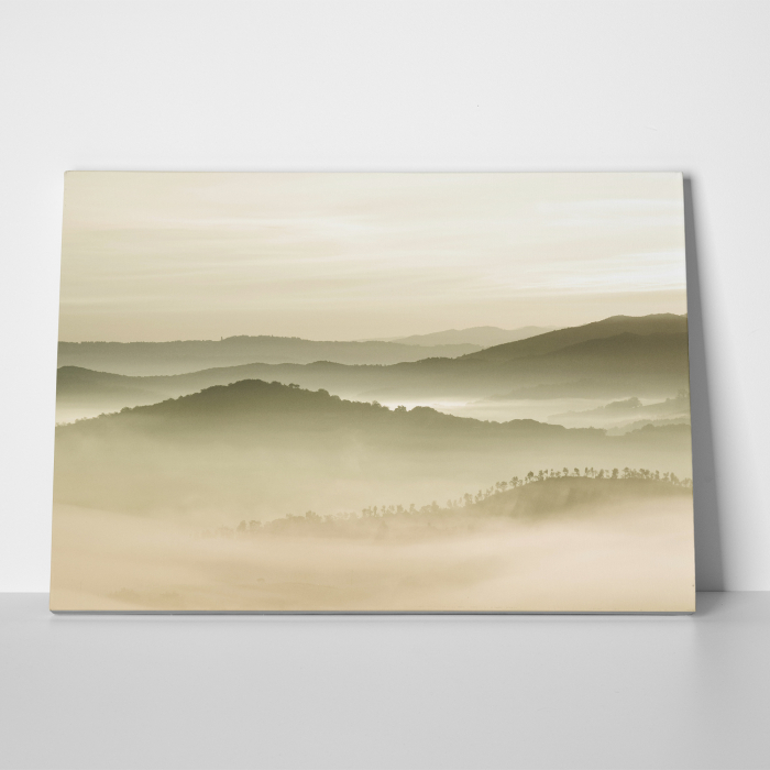 Tablou canvas, peisaj natura, Ceata peste dealuri [2]