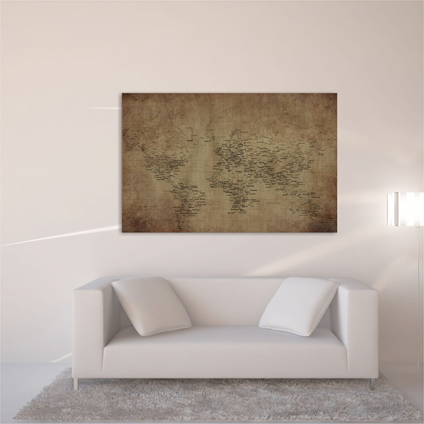 Tablou canvas retro, Old Map World [3]