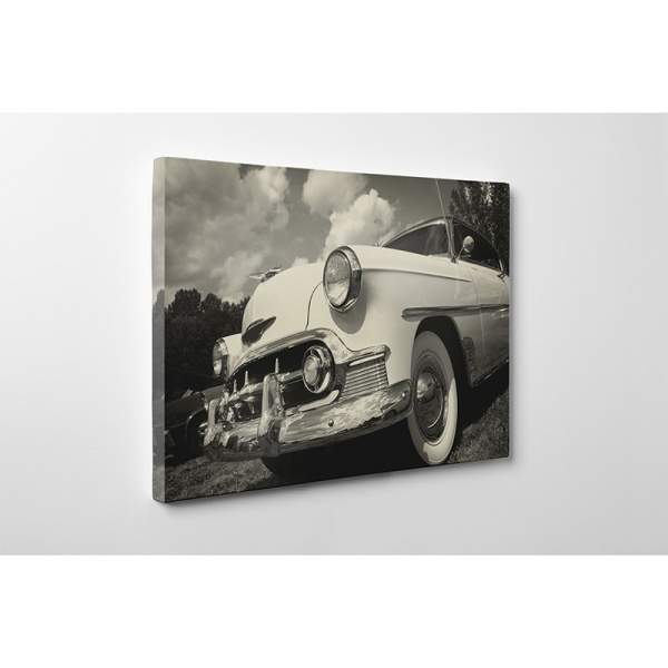 Tablou canvas retro, Old White Car [2]