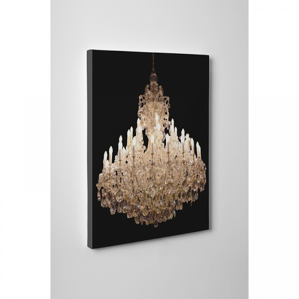 Tablou canvas retro, White Chandelier [2]