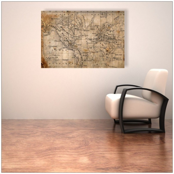 Tablou canvas retro, Ancient map [3]
