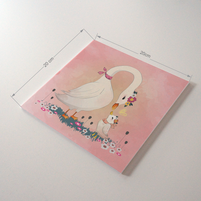 Tablou panou PVC cu desene pentru camera copiilor, Love Mommy Goose to Her Child [3]