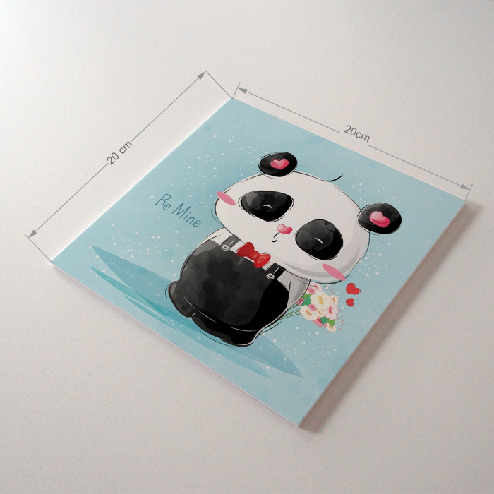 Tablou panou PVC cu desene pentru camera copiilor, Mr Pando Brings Flower [3]