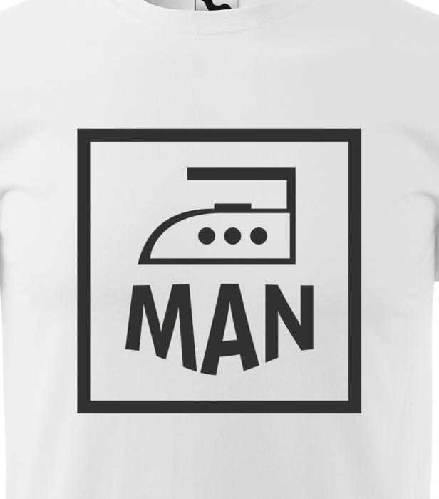 Tricou alb/negru cu mesaj, Iron Man [2]