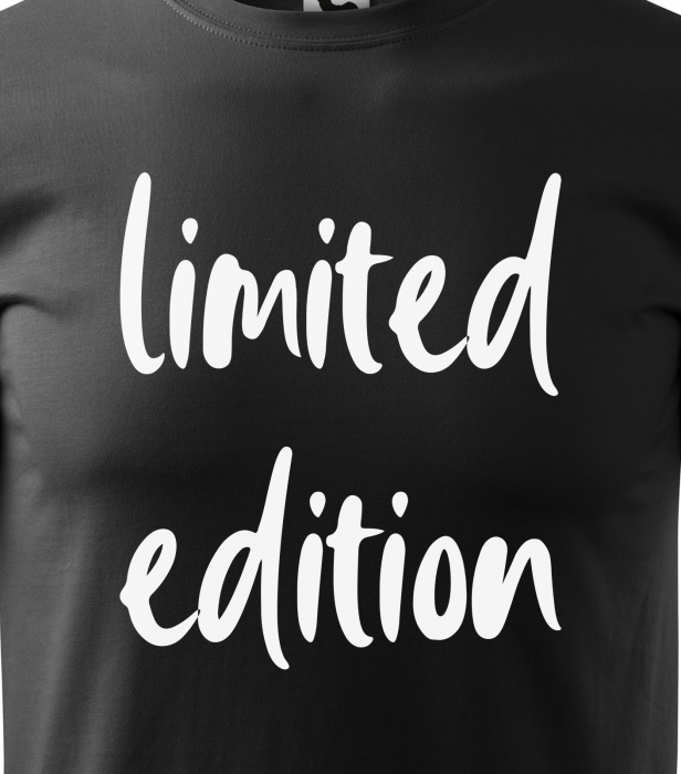 Tricou alb/negru cu mesaj, Limited Edition [2]