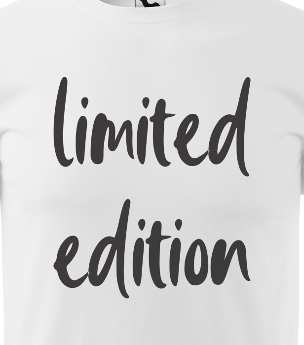 Tricou alb/negru cu mesaj, Limited Edition [2]