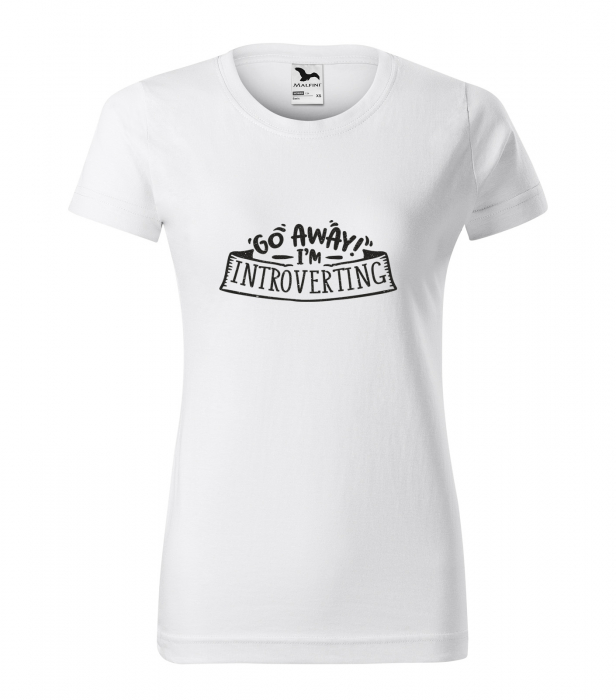 Tricou cu mesaj haios anti-social, idee de cadou, Go Away. Im Introverting [1]