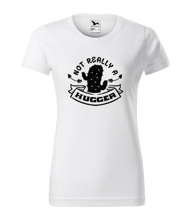 Tricou cu mesaj haios anti-social, idee de cadou, Not Really a Hugger [1]