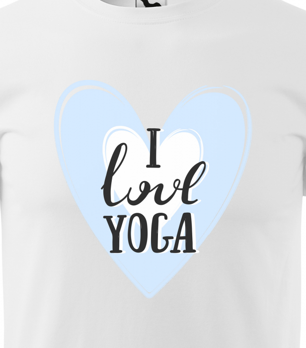 Tricou dama, idee de cadou, pentru pasionatii de yoga, I Love Yoga [2]