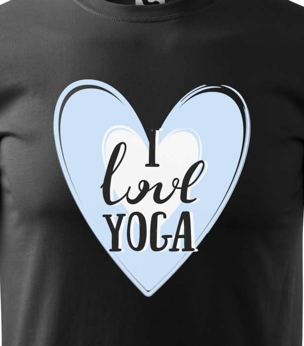 Tricou dama, idee de cadou, pentru pasionatii de yoga, I Love Yoga [2]