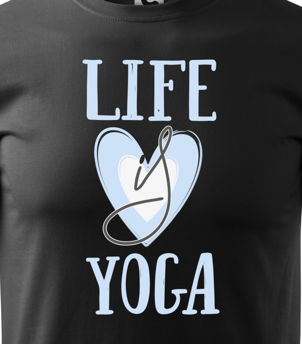 Tricou dama, idee de cadou, pentru pasionatii de yoga, Life is Yoga [2]