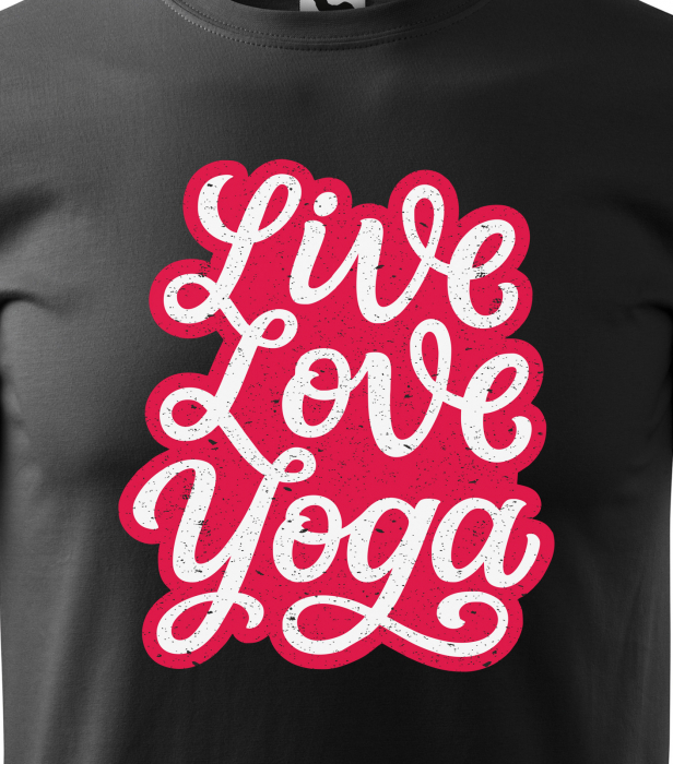 Tricou dama, idee de cadou, pentru pasionatii de yoga, Live Love Yoga [2]