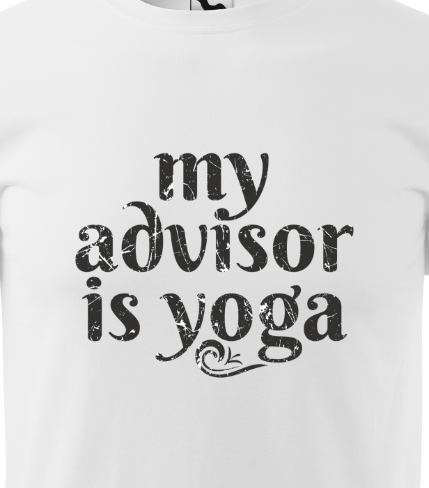 Tricou dama, idee de cadou, pentru pasionatii de yoga, My Advisor is Yoga [2]