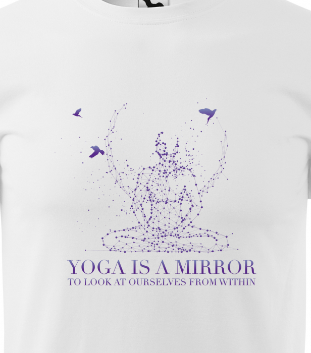 Tricou dama, idee de cadou, pentru pasionatii de yoga, Yoga is a Mirror [2]