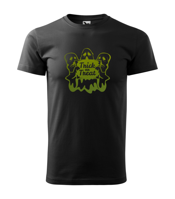 Detaliu Tricou Halloween The Tree Ghosts (Fantome Copac) cu efect neon [2]