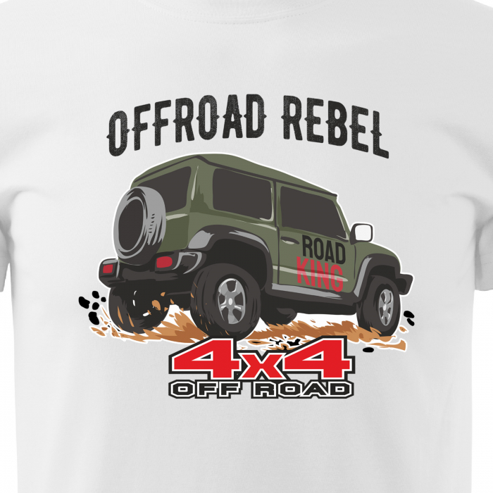 Tricou, idee de cadou, pentru cei pasionati de offroad, 4x4 Offroad Rebel [2]
