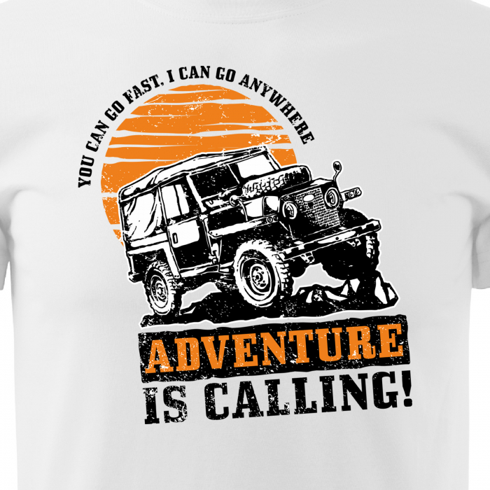 Tricou, idee de cadou, pentru cei pasionati de offroad, Adventure is Calling. Go Offroad [2]