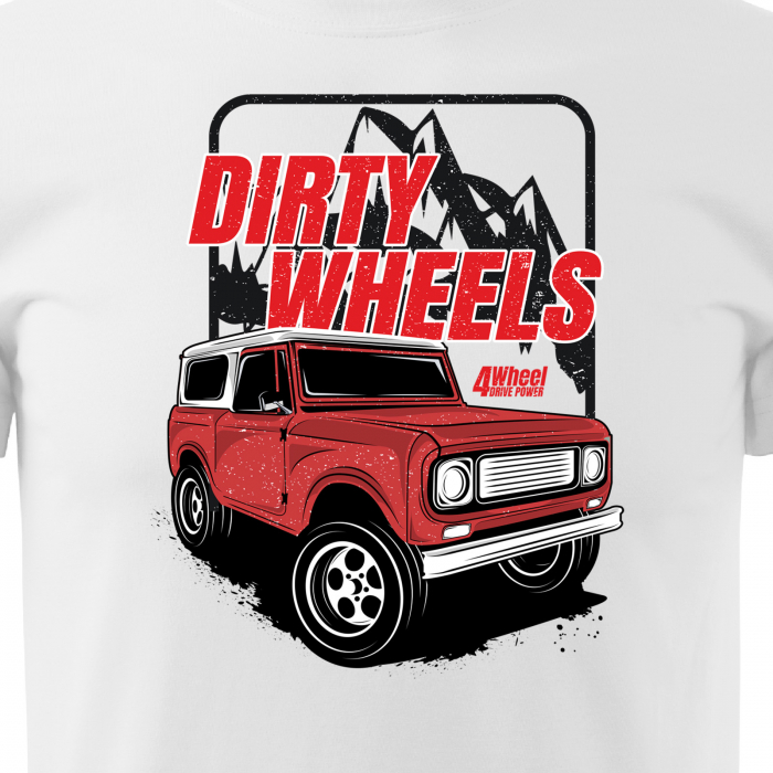 Tricou, idee de cadou, pentru cei pasionati de offroad, Dirty Wheels. 4x4 Power [2]
