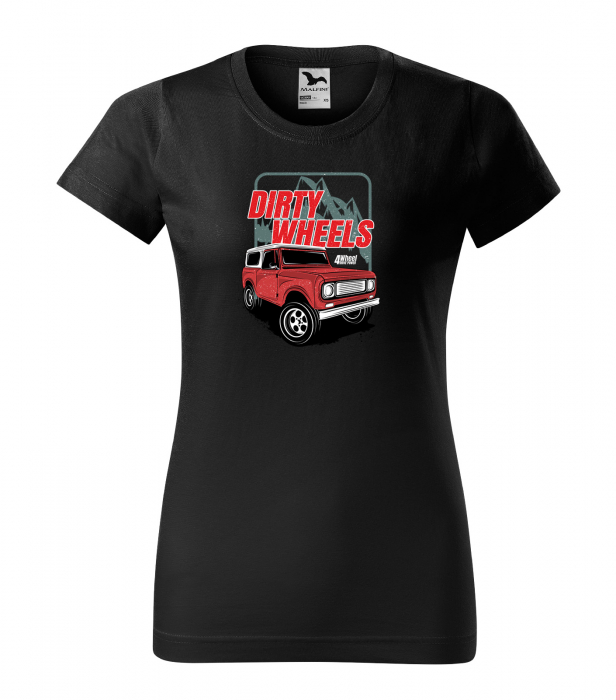 Tricou, idee de cadou, pentru cei pasionati de offroad, Dirty Wheels. 4x4 Power [1]