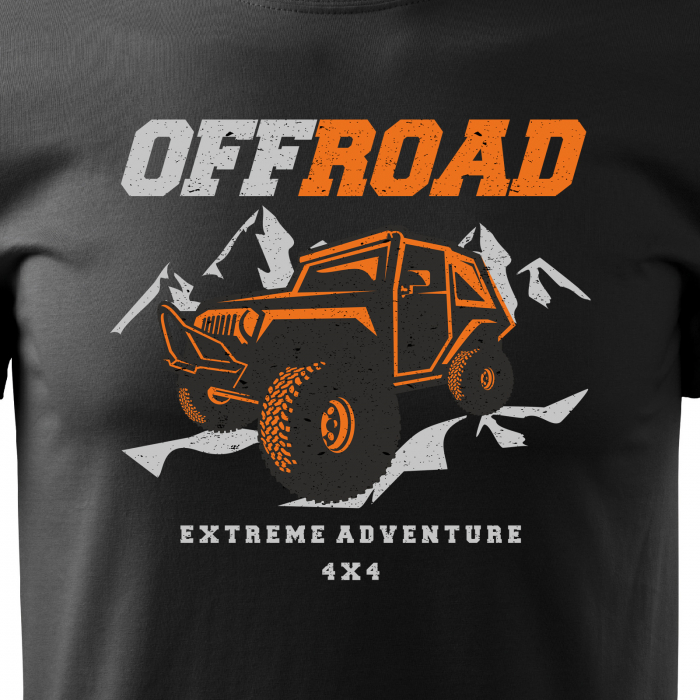Tricou, idee de cadou, pentru cei pasionati de offroad, Extreme Adventure. 4x4 Offroad [2]