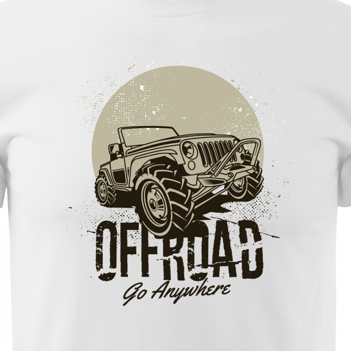 Tricou, idee de cadou, pentru cei pasionati de offroad, Go Anywhere With Offroad Car [2]