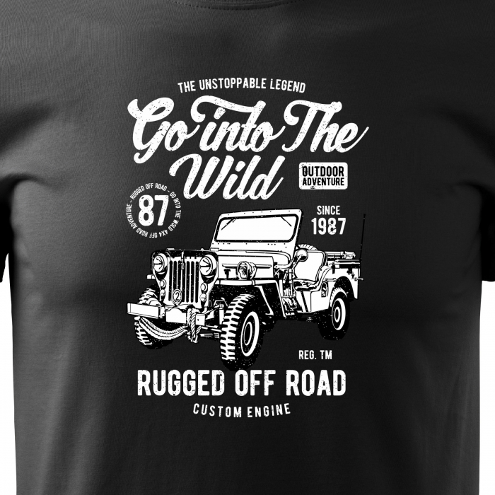 Tricou, idee de cadou, pentru cei pasionati de offroad, Go Into The Wild. Rugged Offroad [2]